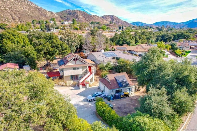 aerial view featuring a mountain view