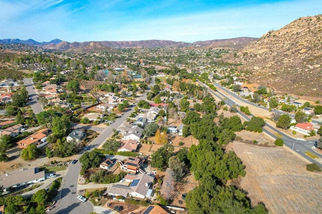 bird's eye view featuring a mountain view