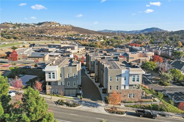 aerial view featuring a mountain view