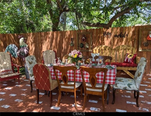 view of dining space