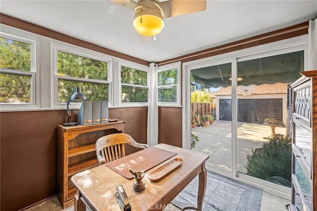 view of sunroom