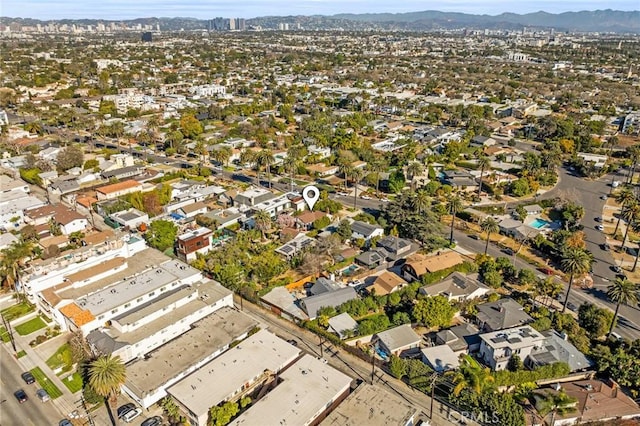 aerial view featuring a mountain view