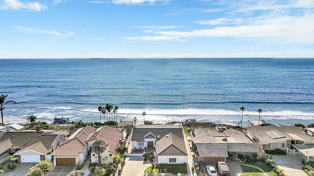 water view with a view of the beach