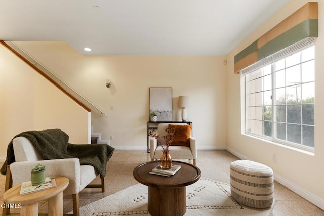 sitting room with a wealth of natural light