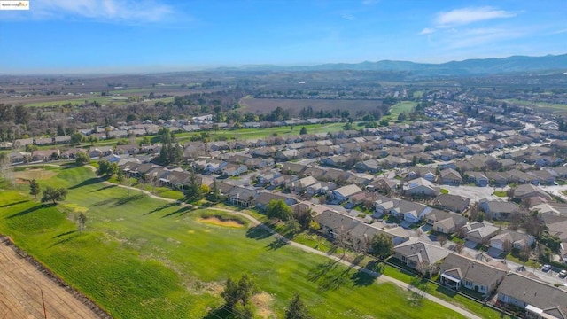 aerial view featuring a mountain view