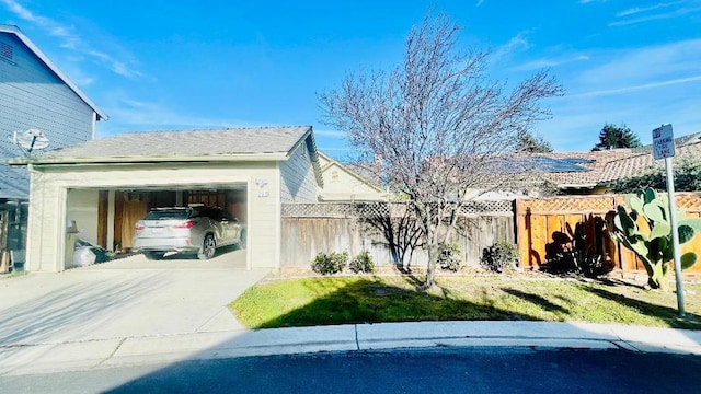 view of home's exterior with a garage