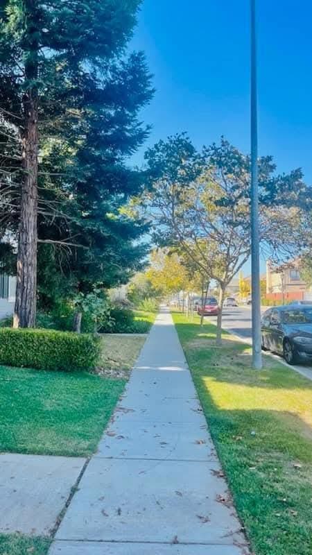 view of home's community with a lawn