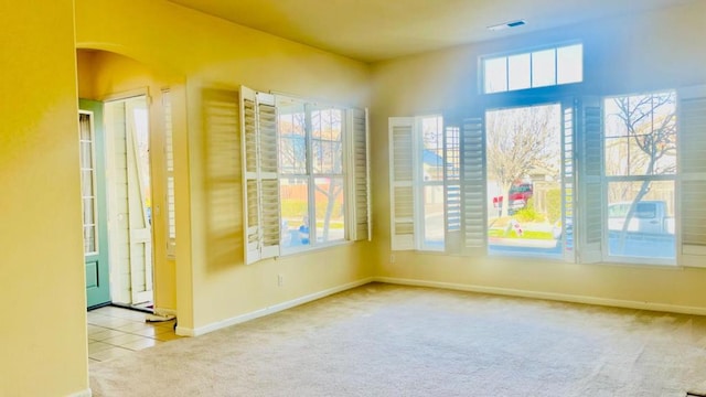 view of carpeted empty room