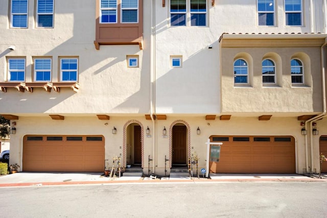 view of property featuring a garage