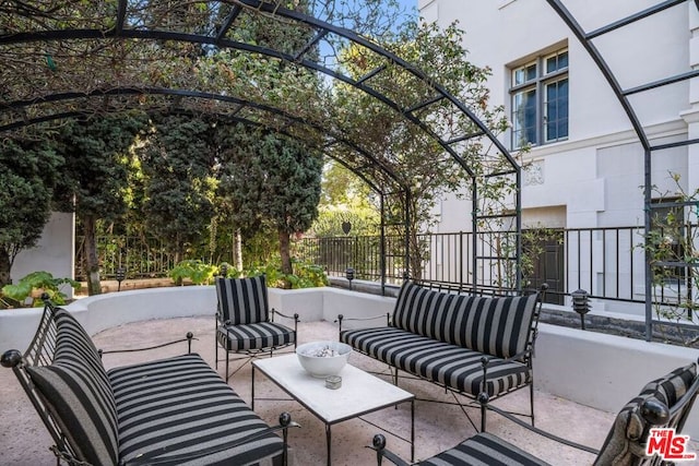 view of patio with an outdoor hangout area