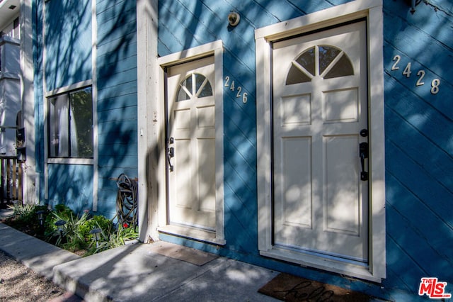 view of doorway to property