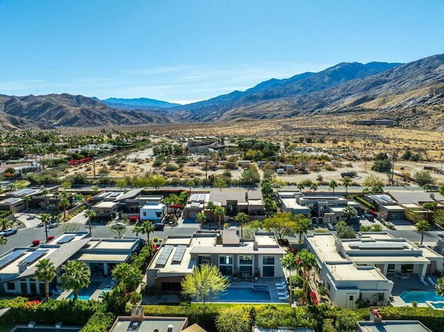 aerial view featuring a mountain view