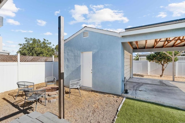 exterior space featuring a patio area