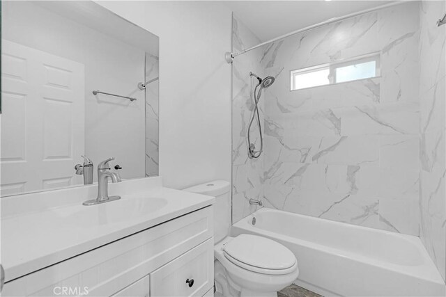 74357437 Balcom Ave, Reseda, CA 91335 - bathroom featuring toilet, vanity, and bathtub / shower combination