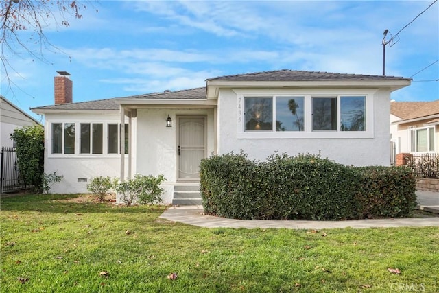 74357437 Balcom Ave, Reseda, CA 91335 - view of front of home featuring stucco siding and a chimney