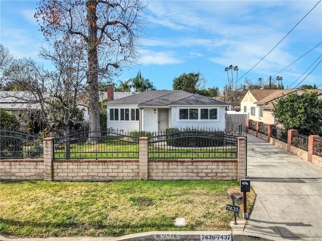 74357437 Balcom Ave, Reseda, CA 91335 - view of front of home featuring driveway, stucco siding, and a chimney
