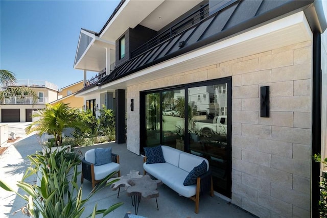 view of patio with outdoor lounge area