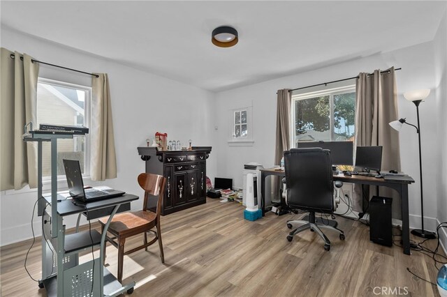 4816 7th Ave, Los Angeles, CA 90043 - office area with healthy amount of natural light and wood finished floors
