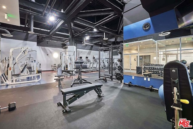 view of workout area