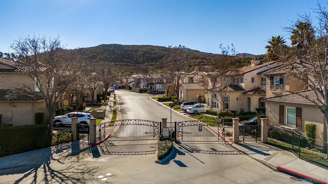 view of street featuring a mountain view