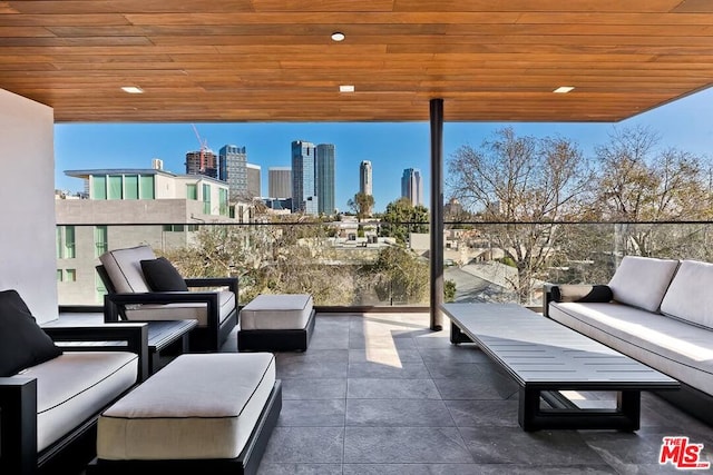 view of patio with an outdoor living space