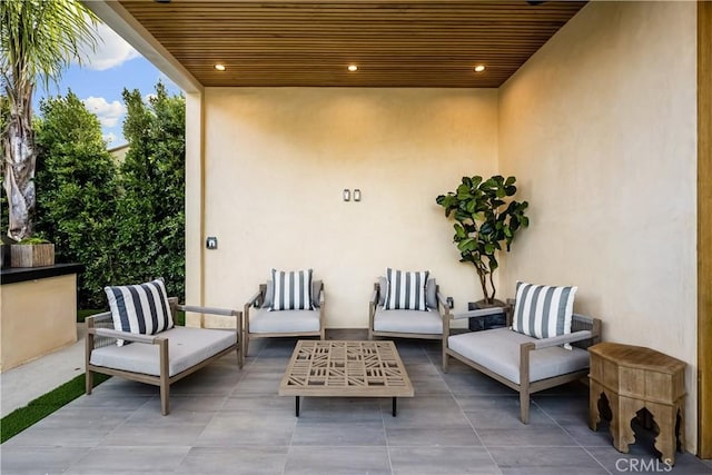 view of patio with outdoor lounge area