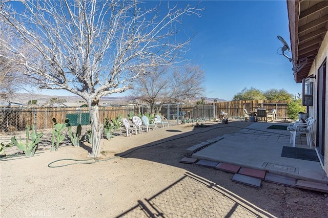 view of yard with a patio area