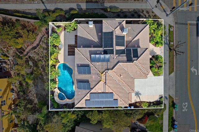 birds eye view of property