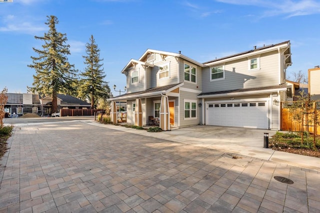 view of front of house featuring a garage