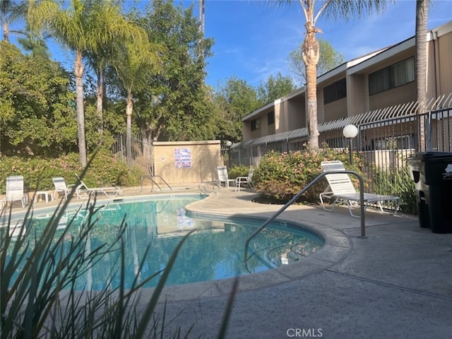 view of pool with a patio area