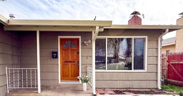 view of doorway to property