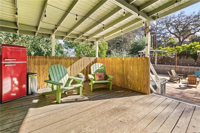 view of wooden deck