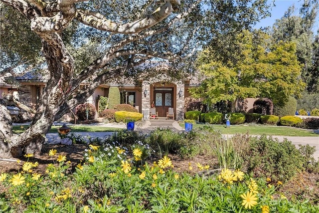 view of front of house with french doors