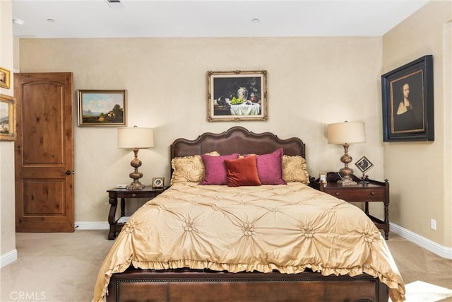 view of carpeted bedroom