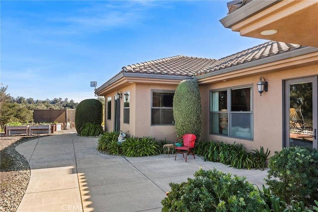 exterior space with a patio