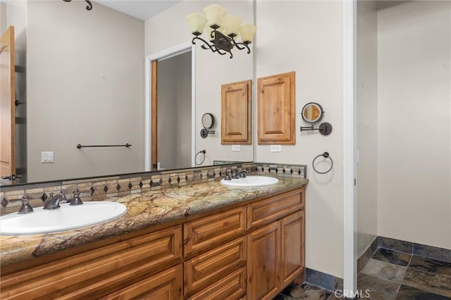 325 Red Oak Way, Arroyo Grande, CA 93420 - full bathroom with double vanity and stone finish flooring