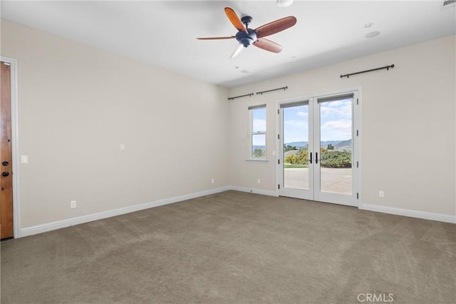 325 Red Oak Way, Arroyo Grande, CA 93420 - carpeted spare room with ceiling fan and french doors