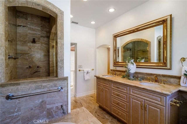 bathroom with vanity