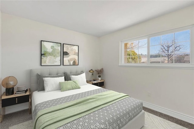 bedroom with carpet floors