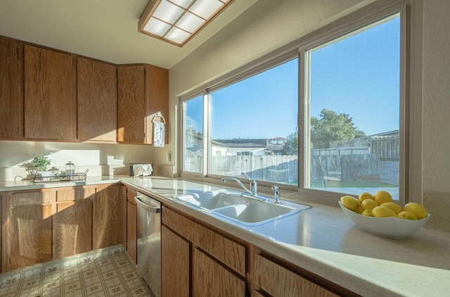 kitchen featuring dishwasher and sink