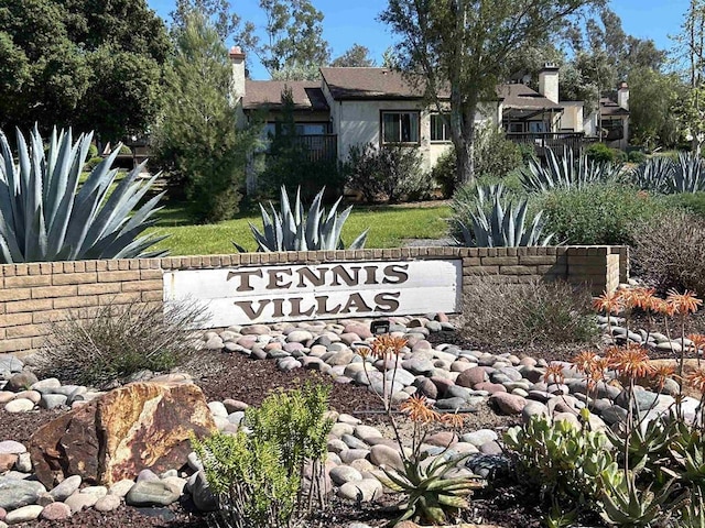 view of community sign