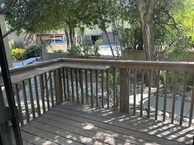 view of wooden deck