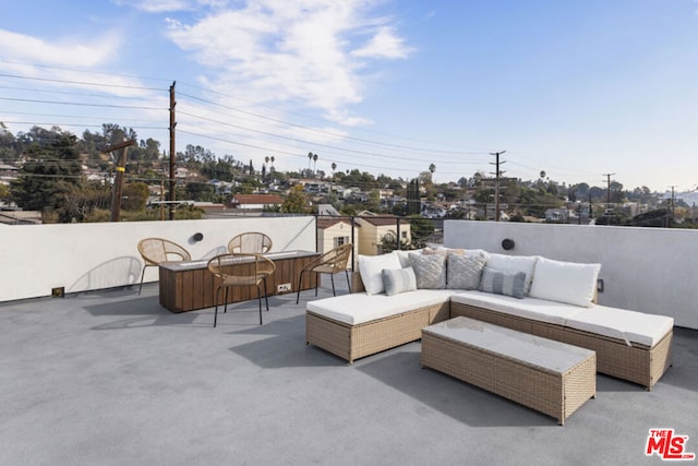 view of patio / terrace featuring an outdoor hangout area