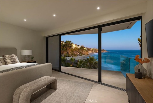 bedroom with access to exterior