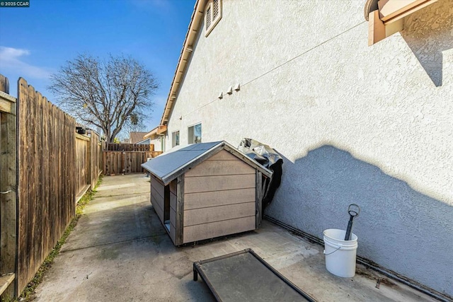 view of home's exterior with a patio area