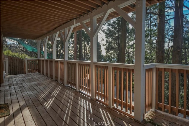 view of wooden terrace