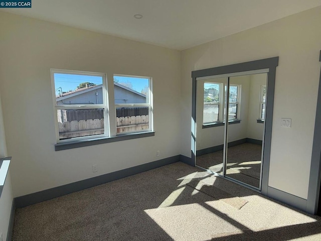 view of carpeted empty room