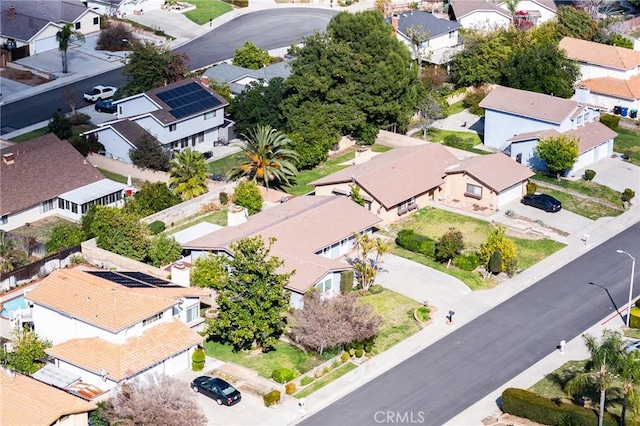 bird's eye view with a residential view