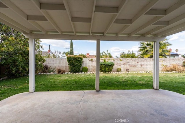 view of patio with fence