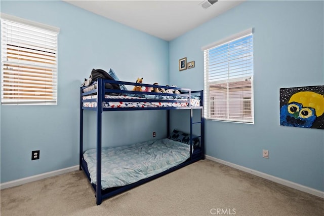 view of carpeted bedroom